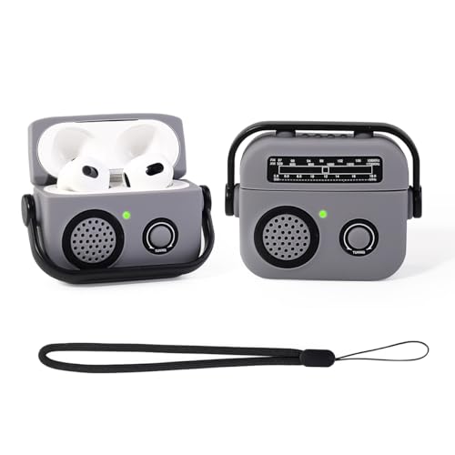 Custodia per auricolari AirPods di terza generazione 2021 silicone con simpatico cartone animato custodia protettiva antiurto con portachiavi per 3