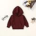 YOUNGER STAR Toddler Baby Girl Boy Knit Sweater Hooded Long Sleeve Sweatshirt Tops Fall Winter Clothes with Pocket(Burgundy,4-5T)