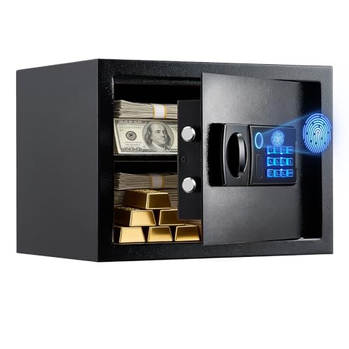 Biometric Safe Box with Fireproof Bag & Smart Alerts