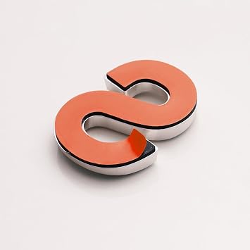 2 x 2.75 Custom Personalized 3D Car Auto Letters House Numbers, Mailbox Numbers, Street Door Numbers, Self-Stick Address, Signs for Apartments