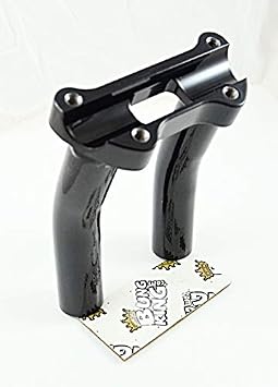 2018 Street Bob One Piece Lower Handlebar Riser, 10" Riser w/Internal Wire, 2" Pullback, Gloss Black