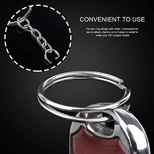 Image of Decorcrafts 25mm Open Jump Ring Connector Key Case (Silver) Used for Organize Your Keys, Purse Making Paracord Keychains and Also Used for DIY Crafts (20)