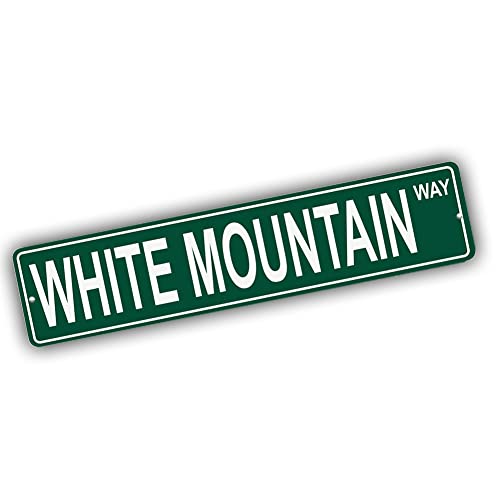 Brotherhood Aluminum Street Sign for White Mountain - Alaska Man Cave Decor