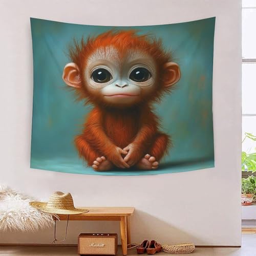 Poster mural singe 3D grand format pour transformer l'ambiance d'un dortoir