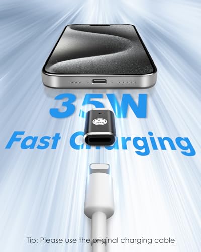 image for MoKo Lightning Female to USB C Male Adapter 2Pack,Lightning USB C Adap