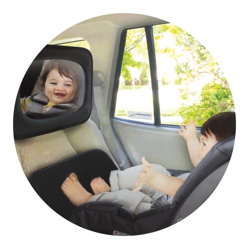 Image of Nuby Shatterproof Rear Facing Backseat Baby Mirror, Black