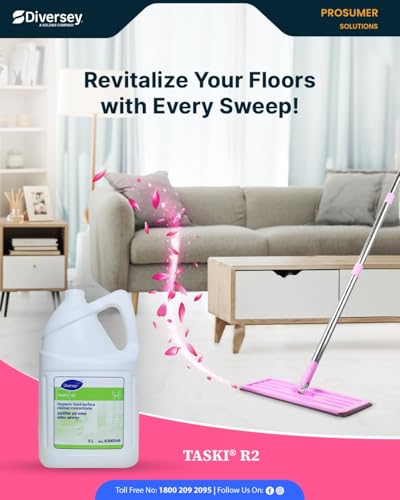 Image of Diversey Taski R2 Hygienic Hard Surface Cleaner Concentrate - 5 L | Effective Cleaning | Pleasant Fragrance | Professional Cleaning Solution (Pack of 3)