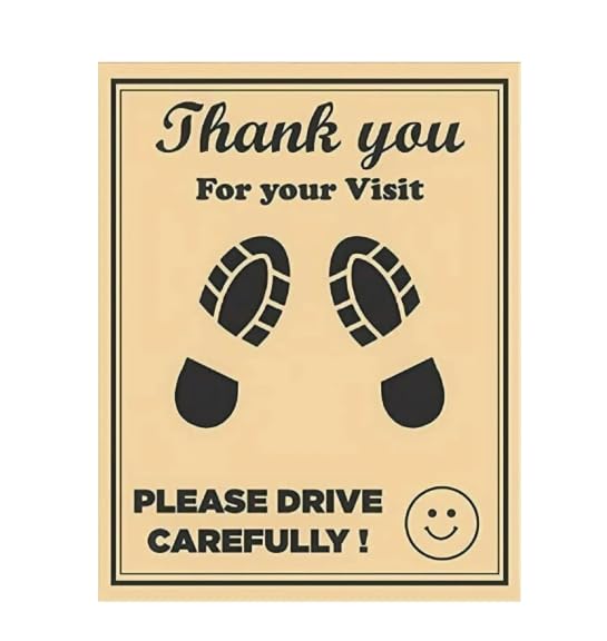 Image of HOMNIX 50 Pcs Disposable Paper Car Floor Mats Biodegradable Foot Mats for Car Interior - Universal Fit for All Cars, SUVs & Trucks Thank You Car Paper Mat (Size 55 x 33 cm)