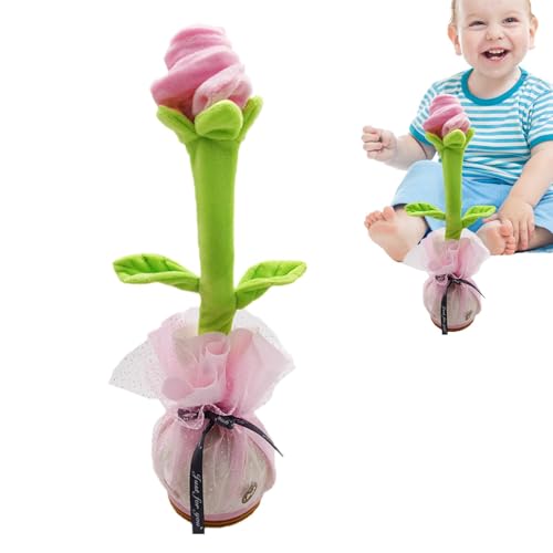 Jouet de danse de fleurs dansantes rose wriggle qui chante activité éducative enfant USB