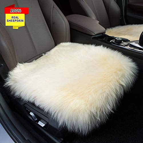 Sisha Sheepskin Seat Cushion Cover Winter Warm Natural Wool Car Seat Covers Universal