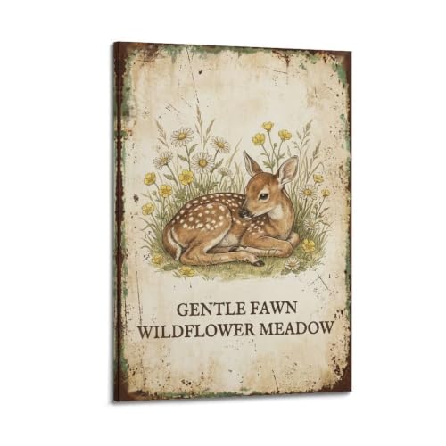 Poster botanique Wildflower OKAHYS, impression sur toile haut de gamme style classique moderne