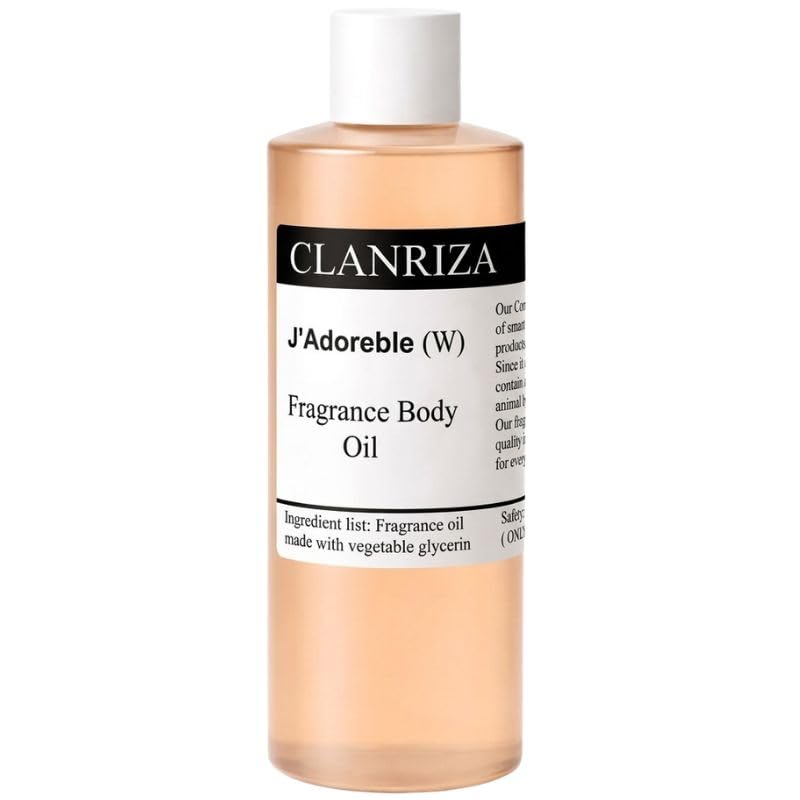 10 Fl Oz J'Adoreble Natural Fragrance Body Oil