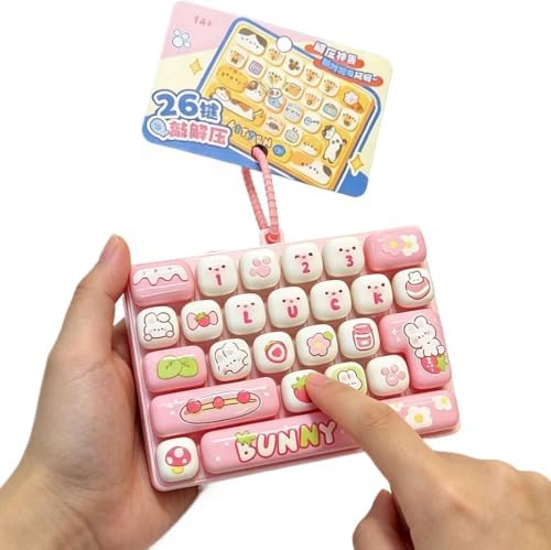 26-Key Keyboard Fidget Toy, Keyboard Fidget Keychain image 2