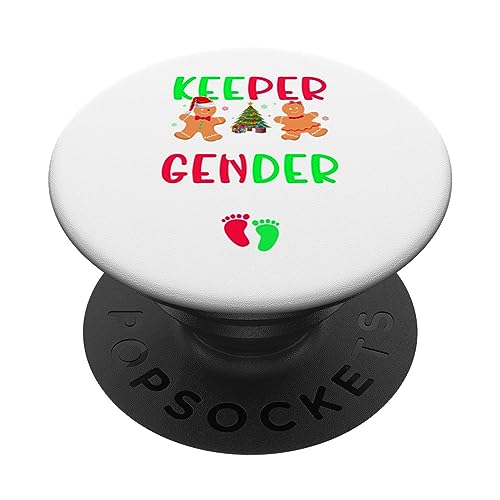 Christmas Keeper Gender Reveal Baby Announcement Pregnancy PopSockets PopGrip intercambiável