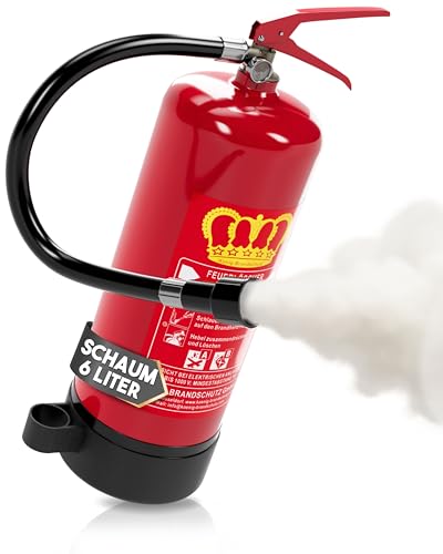KÖNIG BRANDSCHUTZ | König-Schaumlöscher 6L Dauerdruck 12 LE DIN EN3 | mit Wandhalterung und Instandhaltungsnachweis für 2 Jahre