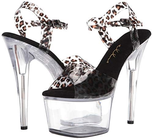 Ellie Shoes Women's Stiletto Sandal Heeled, Leopard, 6 | Image 6