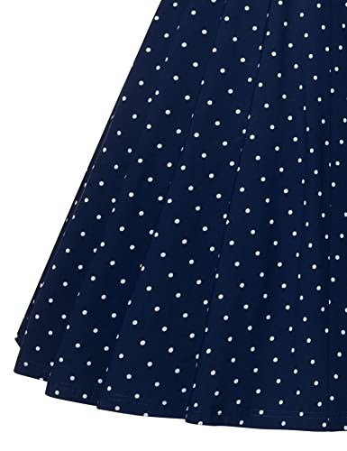Image of GownTown Women's 1950s Vintage Dresses Short Sleeves Cocktail Stretchy Party Dresses with Pocket