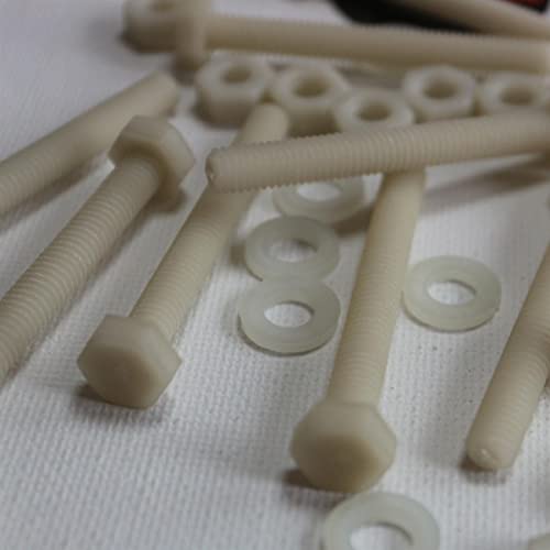 50 x testa Esagonale in super nylon, M6 x 50mm