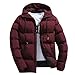 Generico Giubbotto Piumino Uomo Invernale Casual Jacket Taglie Forti Con Cappuccio Calda Giubbino Maniche Lunghe Antivento Comodi Giubbotti Slim Fit