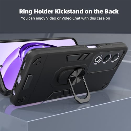 Image of NDCOM for Oppo A3 Pro 5G Back Cover | Protective Oppo A3 Pro 5G Mobile Back Cover | Shockproof Ring Holder Case