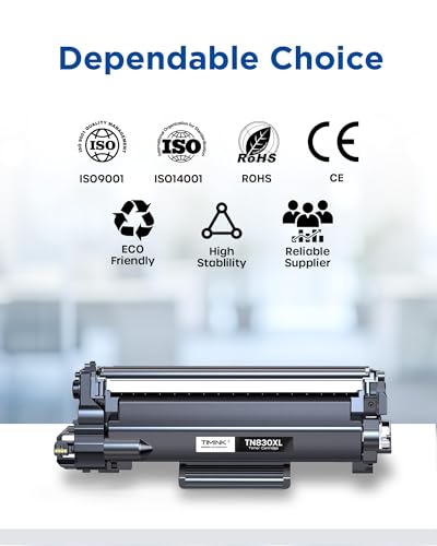 Image of TN830XL Toner Cartridge Replacement for Brother TN830XL TN830 | High Yield Black Toner for HL-L2460DW MFC-L2820DW DCP-L2640DW HL-L2480DW MFC-L2900DW Printer, 3,000 Pages 1 Pack