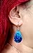 Swimmi Blue Paua Abalone Earrings, Handmade Teardrop Natural Abalone Shell Earrings for Women, Dangle Drop Seashell Earrings Fashion Jewelry GA249-A