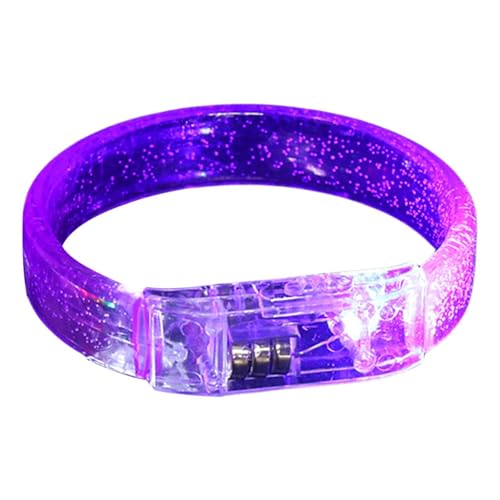 Braccialetti LED | Giocattoli Con Braccialetti Illuminazione | Bracciali Lampeggianti A LED Che Si Illuminano Al Buio Accessories Per Festival | Bracciali Luminosi Accessories Per Concerti (Viola)