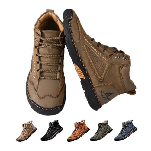 Sawbehind Mens Boots, Sawbehind Men's Comfortable Handmade Leather Boots, Wide Head Design with Arch Support