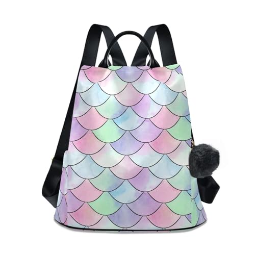 Sac à dos sirène pastel élégant pour les voyages des femmes actives