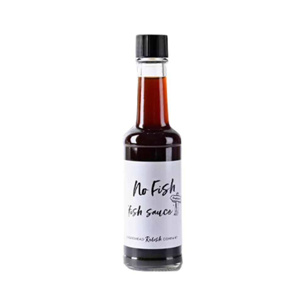Hawkshead No Fish 'Fish Sauce' | 150g Bottle | Vegan & Vegetarian Umami Sauce for Thai, Malaysian & Far Eastern Dishes | Gluten-Free