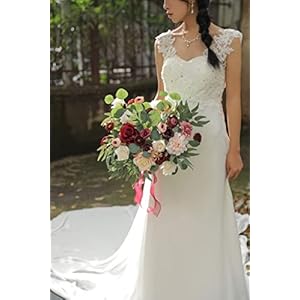 Alternative view of YYHUAWU Künstliche Blumen Combo Set Fake Flower Leaf Box mit Stielen für DIY Hochzeit Blumensträuße Tafelaufsätze Arrangements Babyparty Party Home Dekorationen