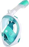 WBJLG Tauchen Faltbarer Schnorchel Tauchen Full Face Scuba Diving Anti Fog Underwater Wide View Schnorchel Schwimmen für Kinder und Erwachsene