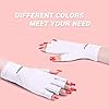 MelodySusie-Protection-UV-Glove-for-Nail-Lamp-Professional-UPF50-Gel-Manicure-Gloves-Nail-Art-Skin-Care-Fingerless-Anti-UV-Sun-Glove-Protect-Hands-from-UV-HarmWhite MelodySusie Protection UV Glove for Nail Lamp, Professional UPF50+ Gel Manicure Gloves, Nail Art Skin Care Fingerless Anti UV Sun Glove Protect Hands from UV Harm(White)