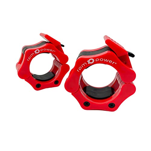 RPM Power Lockjaw Lot de 2 colliers de serrage pour haltères à dégagement rapide 5,1 cm Rouge Cover
