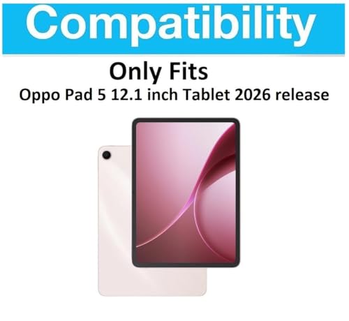 Image of TGK Rugged Back Cover Case for Oppo Pad 5 12.1 inch Tablet 2026 Release (Black)