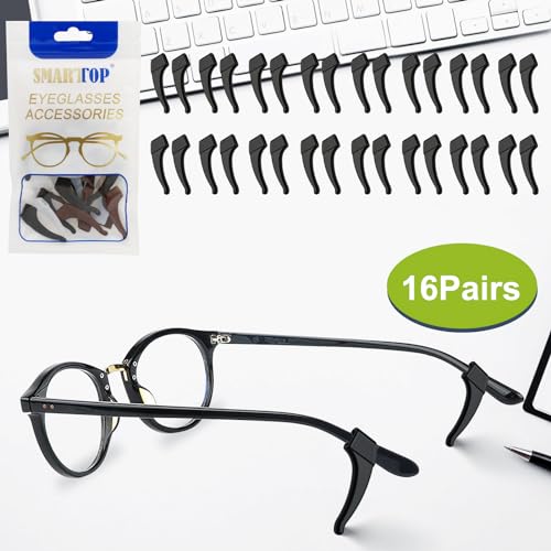 SMARTTOP 16 Pairs Anti-Slip Eyeglass Ear Grips Hook Comfortable Silicone Elastic Eyeglasses Temple Tips Sleeve Retainer-For Eyewear Sunglasses Spectacles Glasses,Sports Eyeglasses - Thumbnail 5