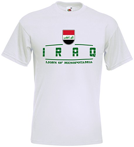 AkyTEX Irak Iraq Fanshirt T-Shirt WM2018 Weiß S Cover