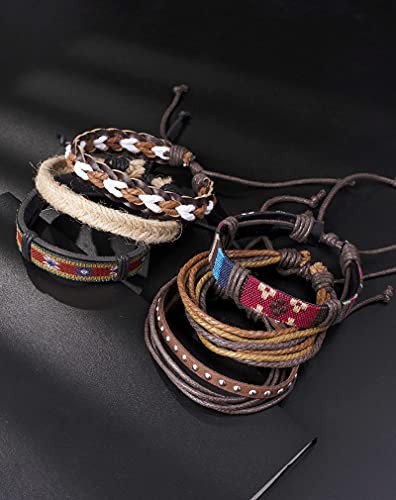 Set Pulseras Trenzadas de Cuero para Hombre y Mujer miniatura 5