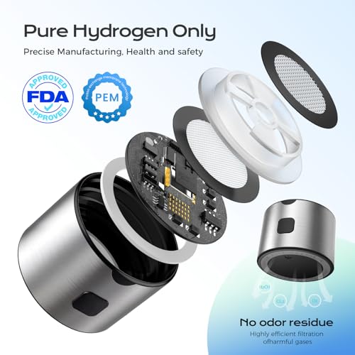 LOOHOI Hydrogen Water Bottle, Upgraded Hydrogen Generator with SPE/PEM Tech,16oz Portable Hydrogen-Rich Water Maker,Fast Hydrogen Production,Rechargeable Health Water Cup for Home Office Travel - Image 8