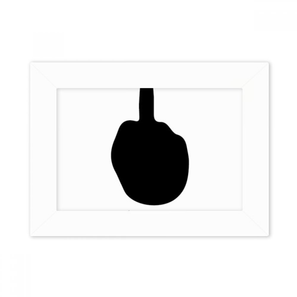 Gesto del dedo medio cuadro blanco para escritorio de 5x7 pulgadas de DIYthinker 1