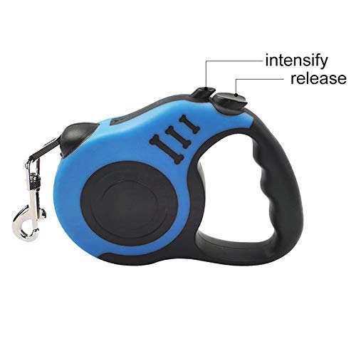 Laisse pour chien, laisse rétractable de 3 à 5 m, laisse pour chien rétractable automatique durable laisse pour chiens et chats de taille moyenne et petite (jaune)