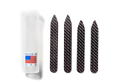 Carbon Fiber Collar Stays Set - Collar Stiffeners - Mens - 2 Pairs - 2.5