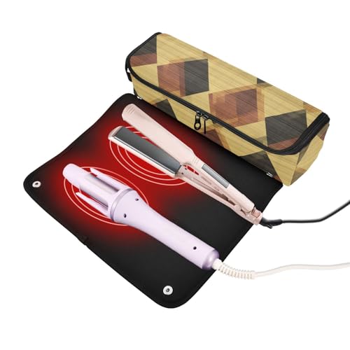 Bolsa de viaje para herramientas de cabello con tapete resistente al calor miniatura 2