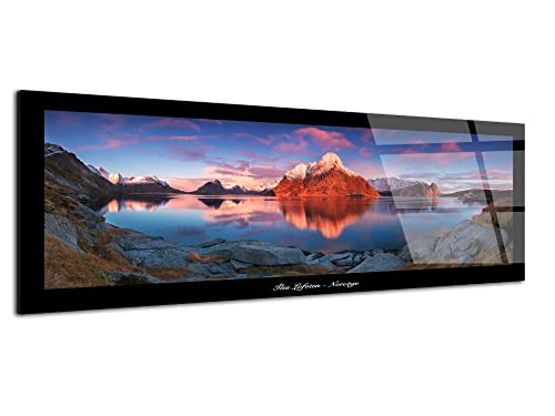Tableau mural Îles Lofoten Norvège décoration design en verre