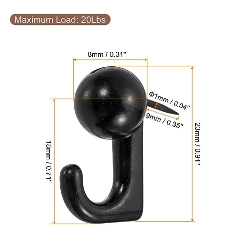 uxcell Picture Hanging Hooks, 20pcs 20 Lbs, Zinc Alloy Hangers Nails - Image 2