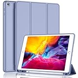 Picture of iMieet iPad 9.7 Case (2018/2017 Model, 6th/5th Generation), Smart Cover with Pencil Holder and Soft Baby Skin Silicone Back and Full Body Protection, Auto Wake/Sleep Cover (Lavender)