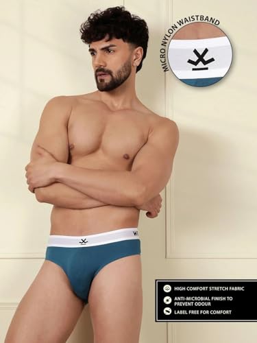 Image of WROGN Men's Pack of 2 Cotton Spandex Briefs | Comfort Fit