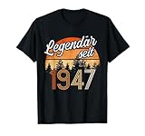 Das 1947 Geburtstag Geschenk TShirt Jahrgang Legendär seit 1947 Motiv. Perfekt für alle mit Geburtstag Mann oder Frau Jahrgang 1947.