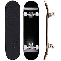 Sumeber Skateboard für Anfänger, Geburtstagsgeschenk für Teenager und Erwachsene (Schwarz)