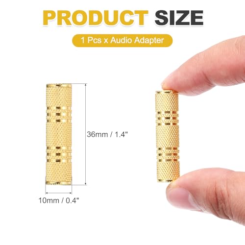 Adaptador Conector Estéreo MECCANIXITY TRS 3.5mm Hembra a Hembra miniatura 2